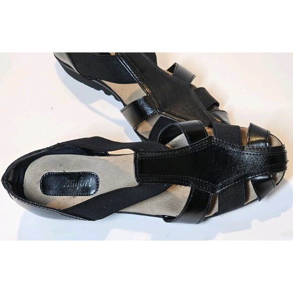 i ❤️ comfort Leather Upper Slip On Casual Sandals Womens Size 8.5 EUC - Picture 7 of 10